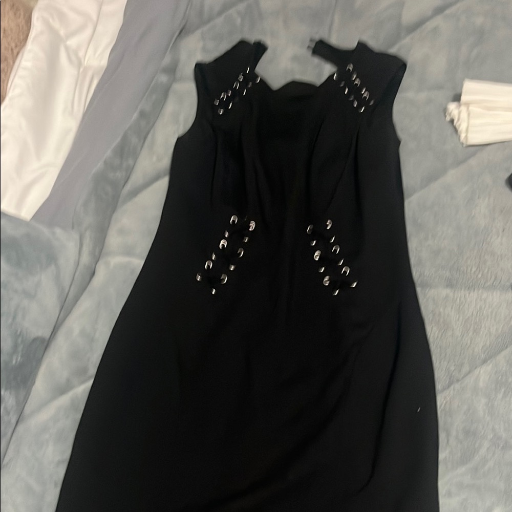 Cache Black Sheath Mini Dress Halter Sleeveless Cocktail